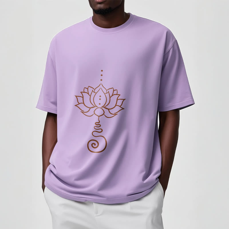 Maglietta casual in cotone con motivo Buddha Stones Lotus - image 18