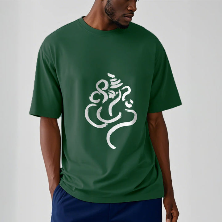 Maglietta casual in cotone con motivo Buddha Stones Ganesha - image 11