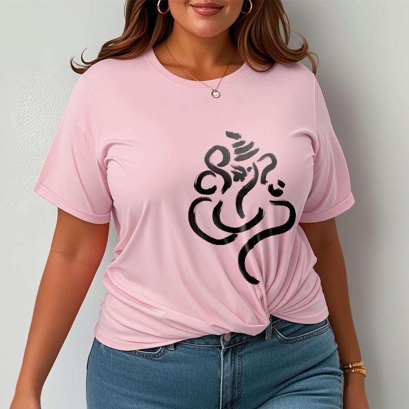 Maglietta casual in cotone con motivo Buddha Stones Ganesha - image 14