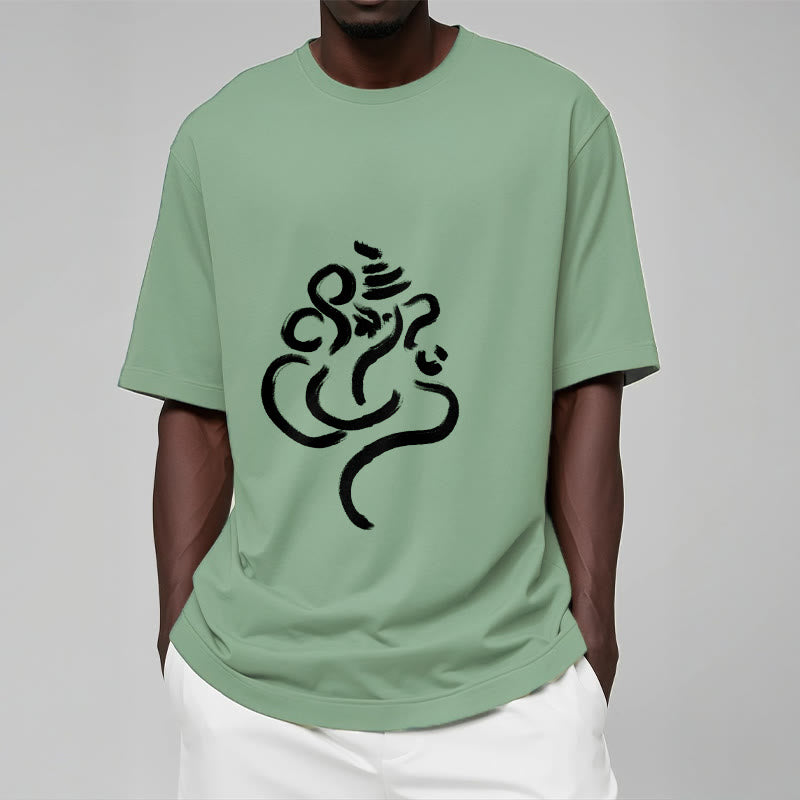 Maglietta casual in cotone con motivo Buddha Stones Ganesha - image 15