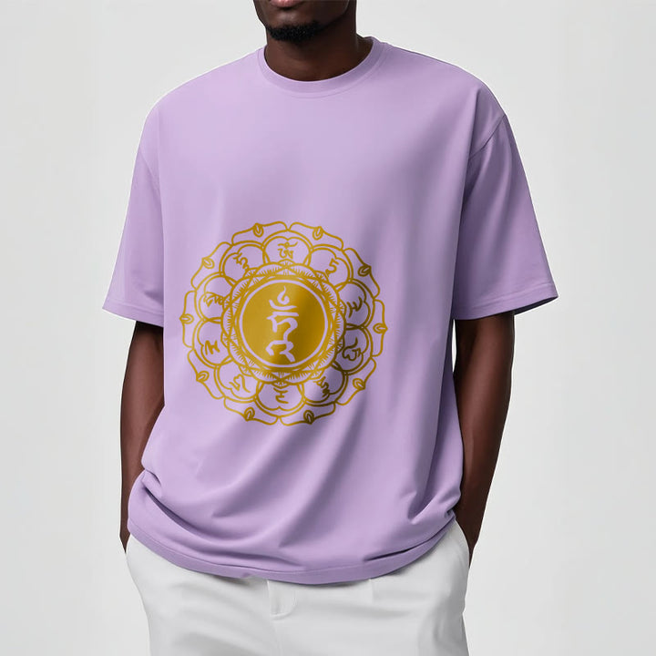Maglietta casual in cotone con motivo Vishuddha e simbolo Buddha Stones Hum - image 18