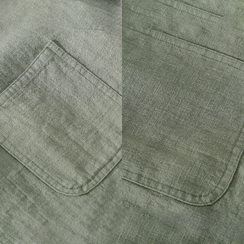 Camicia a maniche lunghe in lino e cotone con tasche, modello Buddha Stones Commute, da uomo, con bottoni semplici - image 2