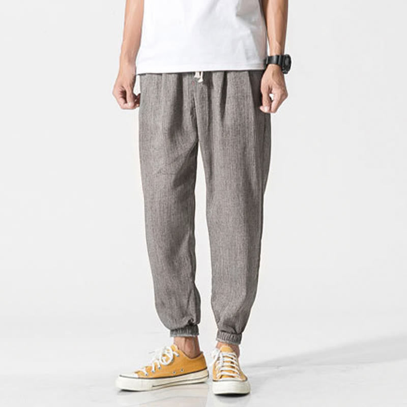Pantaloni da uomo con tasche e coulisse semplici con motivo Buddha Stones - image 5