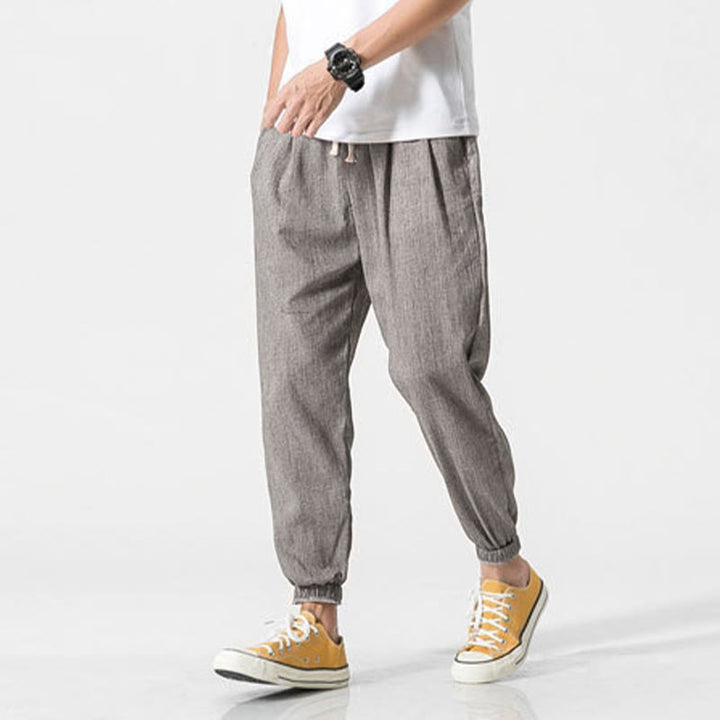 Pantaloni da uomo con tasche e coulisse semplici con motivo Buddha Stones - image 6
