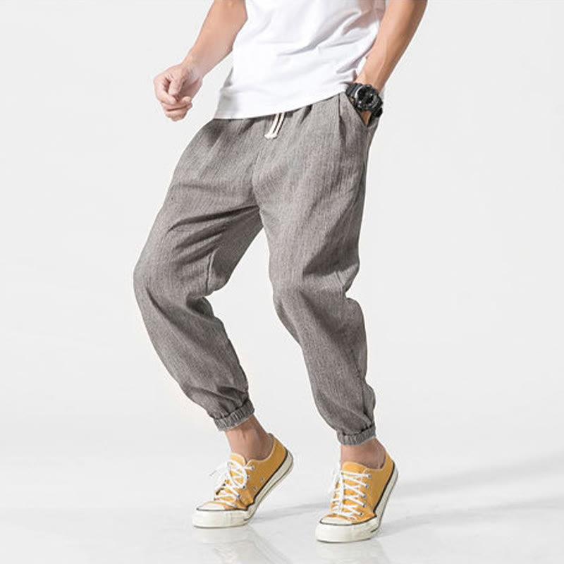 Pantaloni da uomo con tasche e coulisse semplici con motivo Buddha Stones - image 2