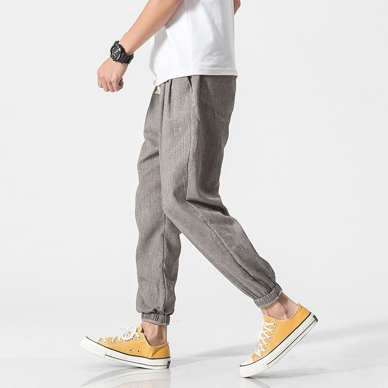 Pantaloni da uomo con tasche e coulisse semplici con motivo Buddha Stones - image 8