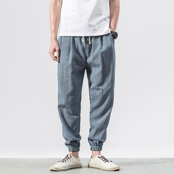 Pantaloni da uomo con tasche e coulisse semplici con motivo Buddha Stones - SteelBlue - US/UK/AU46, EU56 (5XL) - image 18