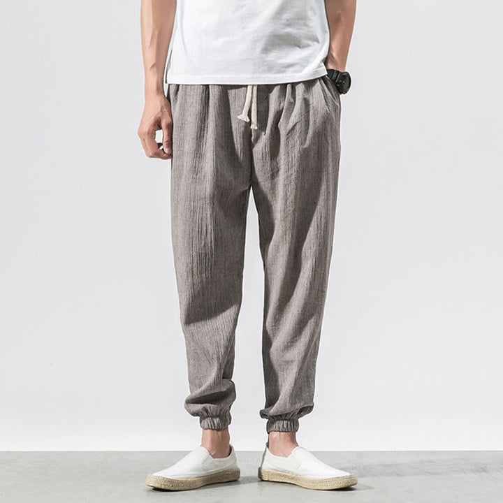 Pantaloni da uomo con tasche e coulisse semplici con motivo Buddha Stones - image 1