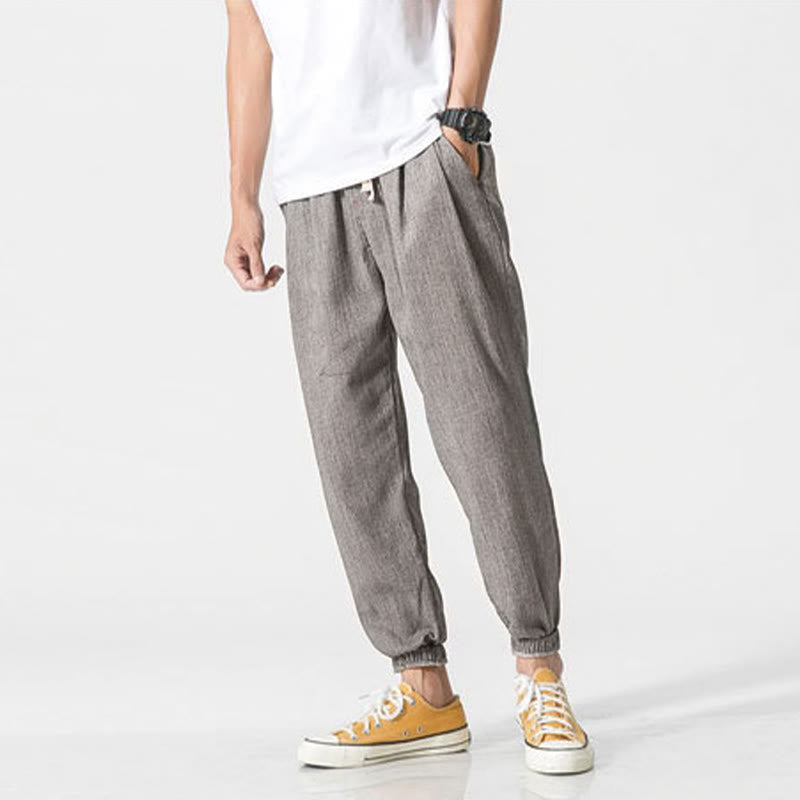 Pantaloni da uomo con tasche e coulisse semplici con motivo Buddha Stones - image 7