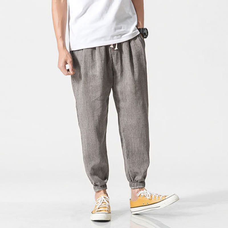 Pantaloni da uomo con tasche e coulisse semplici con motivo Buddha Stones - image 7