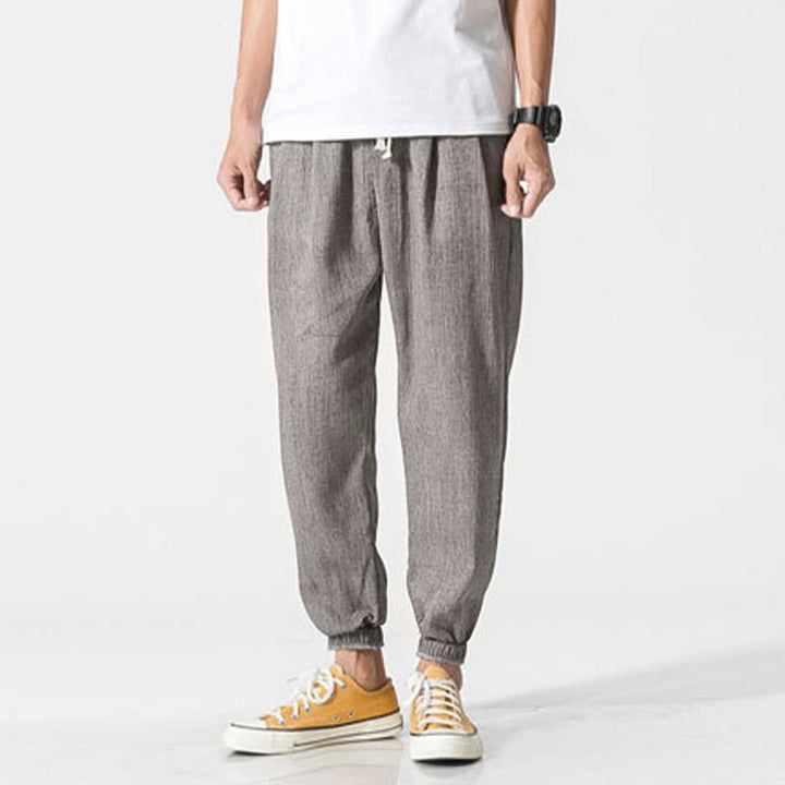 Pantaloni da uomo con tasche e coulisse semplici con motivo Buddha Stones - image 3