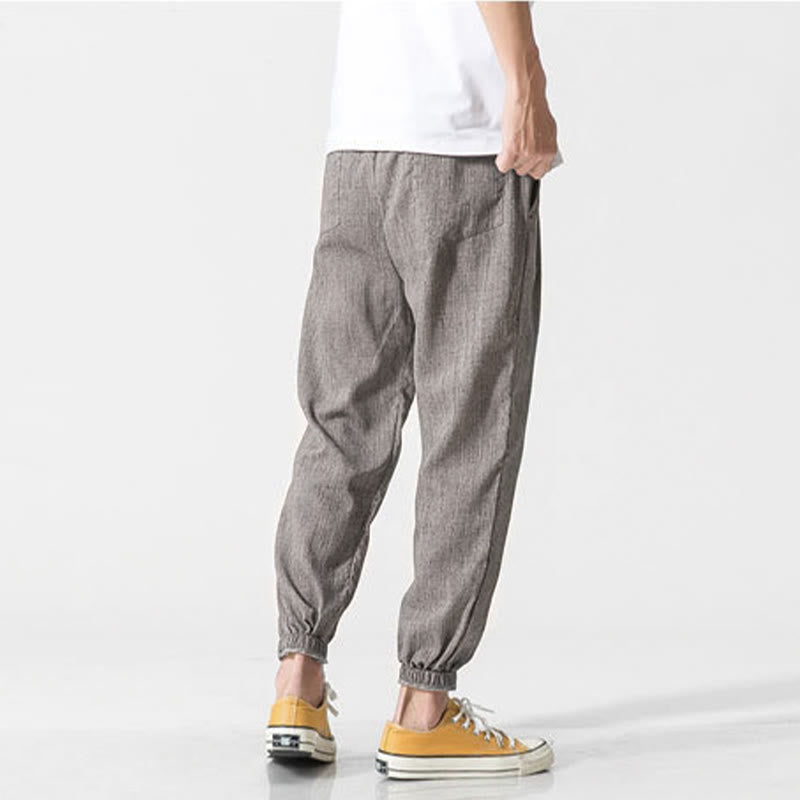 Pantaloni da uomo con tasche e coulisse semplici con motivo Buddha Stones - image 4