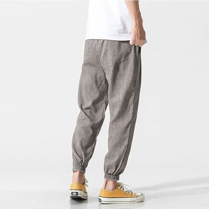 Pantaloni da uomo con tasche e coulisse semplici con motivo Buddha Stones - image 4