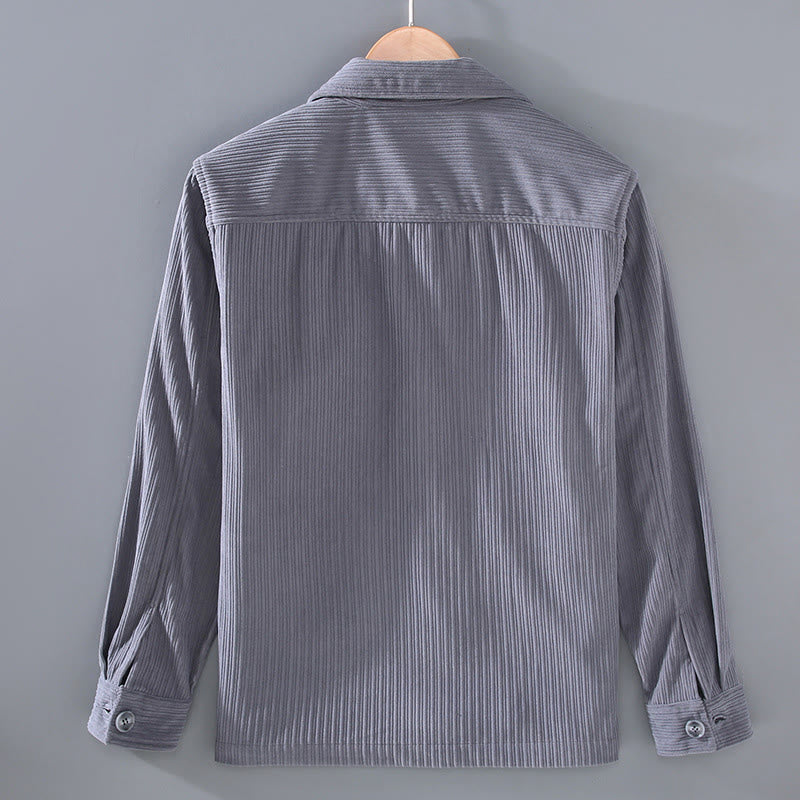 Giacca da uomo con tasche e maniche lunghe con bottoni e design a revers autunnale Buddha Stones - image 1