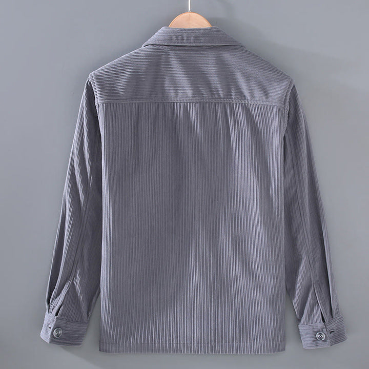 Giacca da uomo con tasche e maniche lunghe con bottoni e design a revers autunnale Buddha Stones - image 1