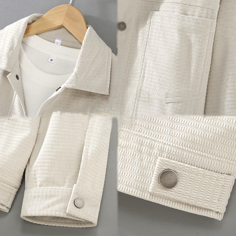 Giacca da uomo a maniche lunghe con tasche e bottoni con risvolto Buddha Stones Commute - image 5