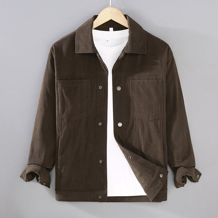 Giacca da uomo a maniche lunghe con tasche e bottoni con risvolto Buddha Stones Commute - Marrone sella - US/UK/AU42, EU52 (3XL) - image 8