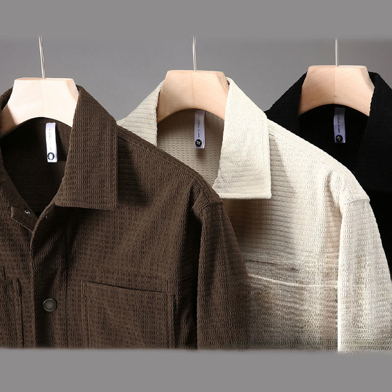 Giacca da uomo a maniche lunghe con tasche e bottoni con risvolto Buddha Stones Commute - image 10