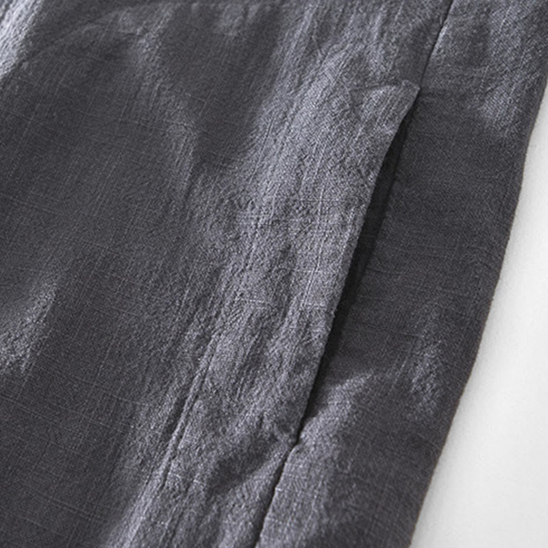 Giacca da uomo in lino ramia con maniche lunghe e tasche, modello Buddha Stones Commute, semplice e con bottoni - image 16