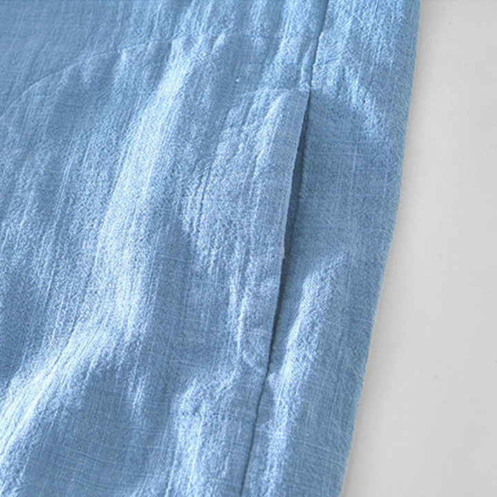 Giacca da uomo in lino ramia con maniche lunghe e tasche, modello Buddha Stones Commute, semplice e con bottoni - image 24