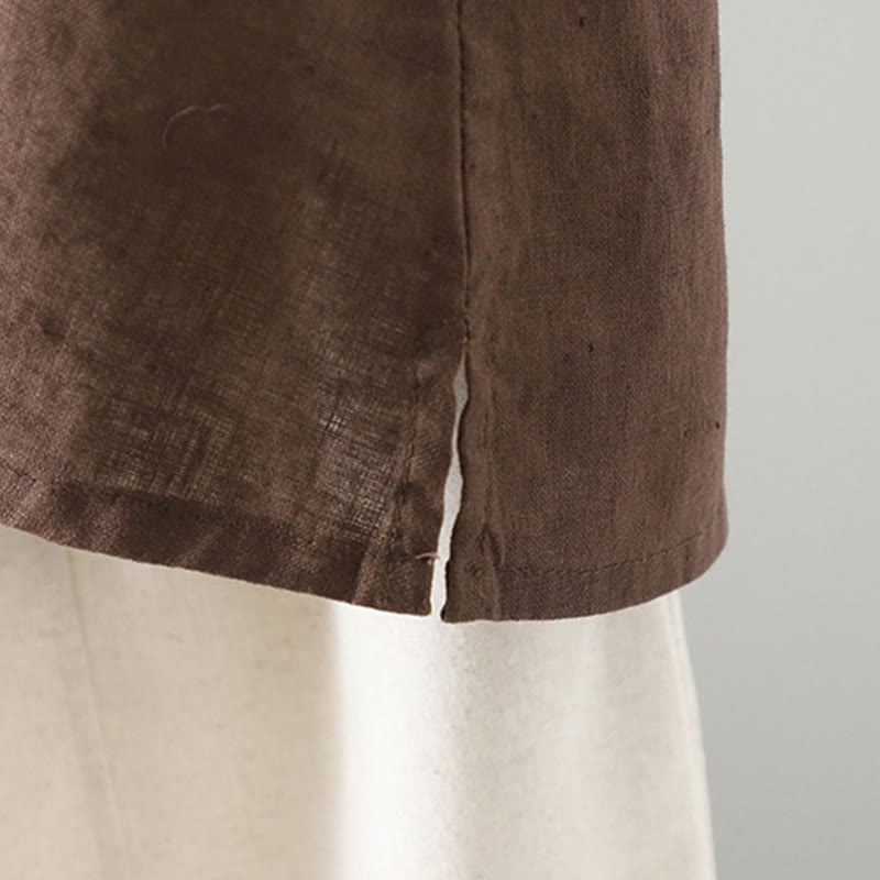 Gilet da donna con scollo a V, tinta unita, vintage, estivo , Buddha Stones - image 4