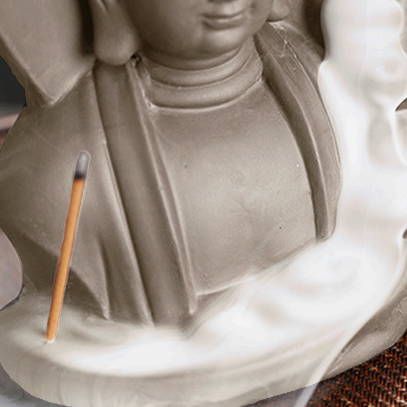 Buddha Stones Tibetano Avalokitesvara Buddha Loto Guarigione Fontana di fumo a riflusso Bruciatore di incenso - image 20