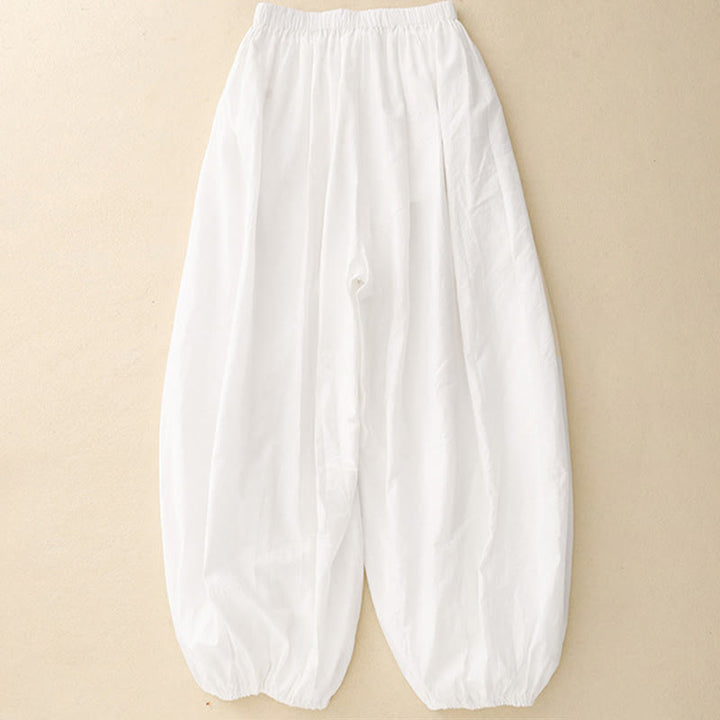 Pantaloni harem da donna in cotone con tasche, modello Buddha Stones, casual e dal design semplice - image 6