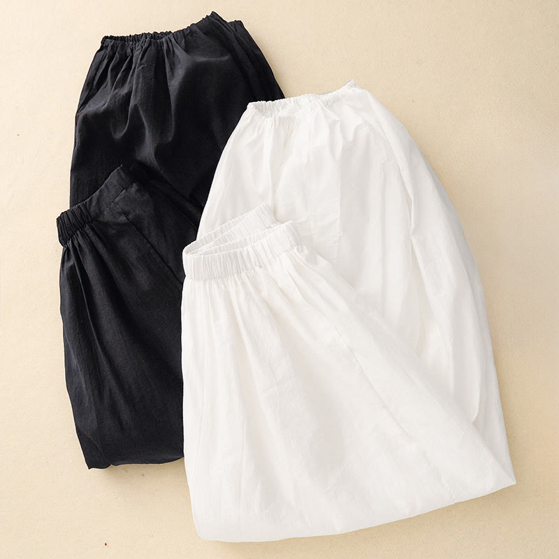 Pantaloni harem da donna in cotone con tasche, modello Buddha Stones, casual e dal design semplice - image 13