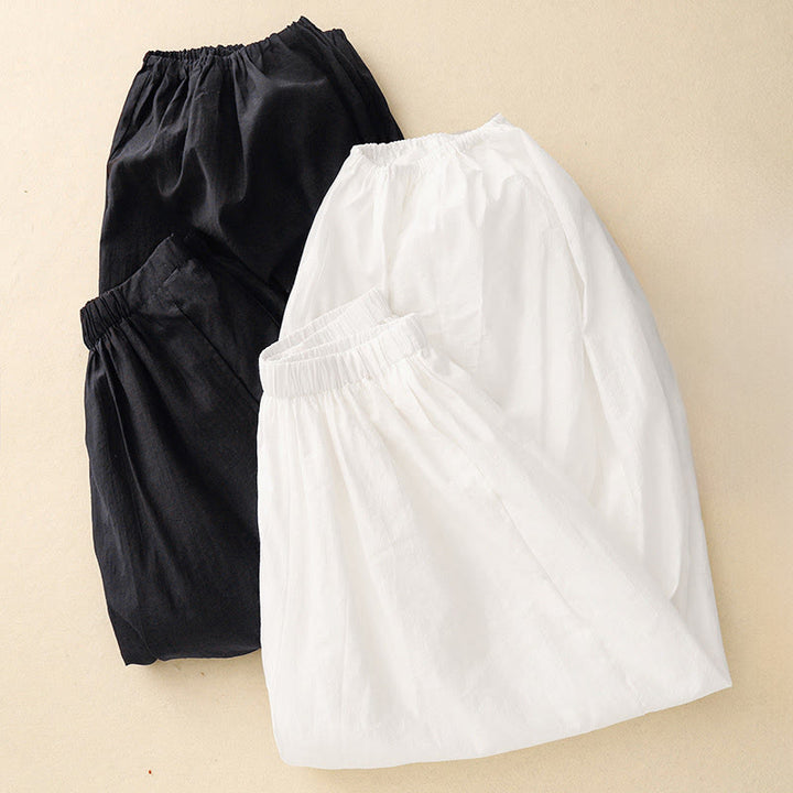 Pantaloni harem da donna in cotone con tasche, modello Buddha Stones, casual e dal design semplice - image 13