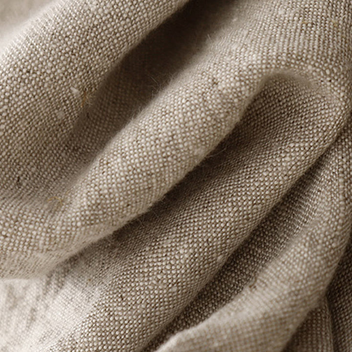 Pantaloni da Buddha Stones in cotone e lino con tasche, casual, da giorno, con coulisse, dal design semplice - image 11