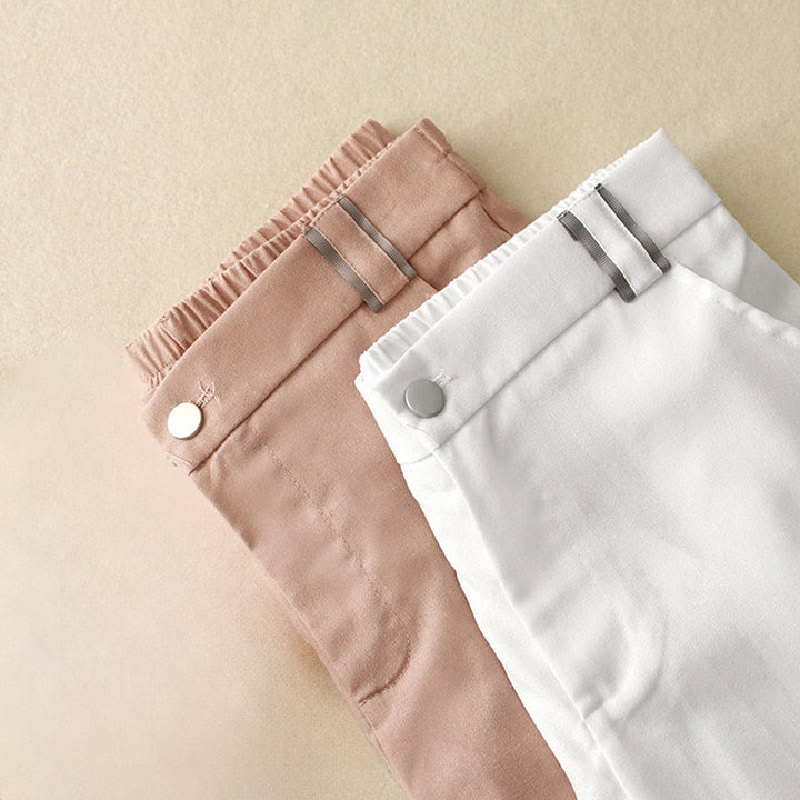 Pantaloni da donna in cotone e lino con tasche, modello Buddha Stones, modello casual a gamba dritta - image 15