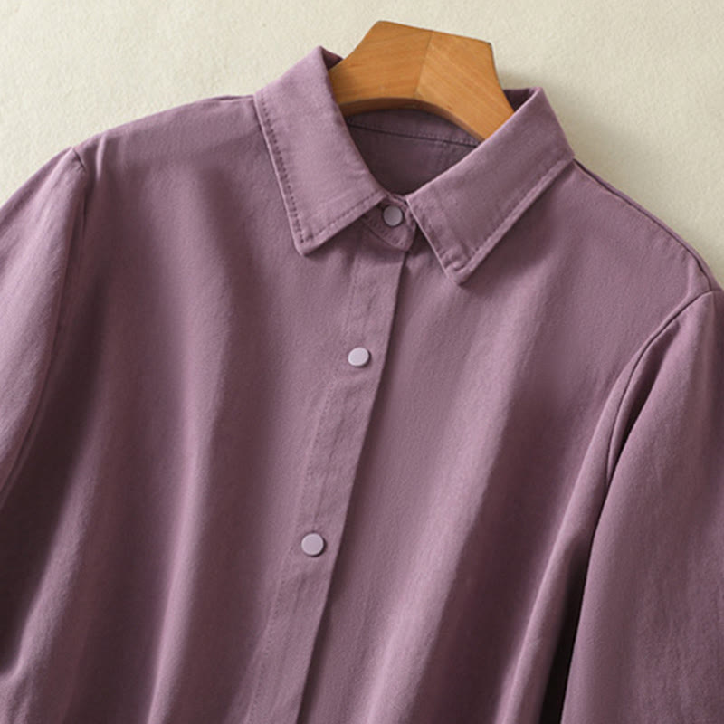 Giacca da donna in cotone con collo alto e bottoni semplici, motivo Buddha Stones - image 2