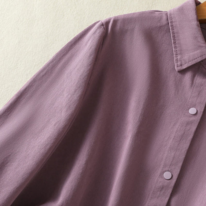 Giacca da donna in cotone con collo alto e bottoni semplici, motivo Buddha Stones - image 6