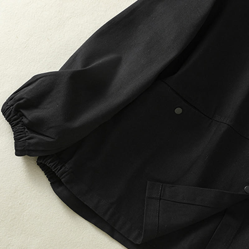 Giacca da donna in cotone con collo alto e bottoni semplici, motivo Buddha Stones - image 13