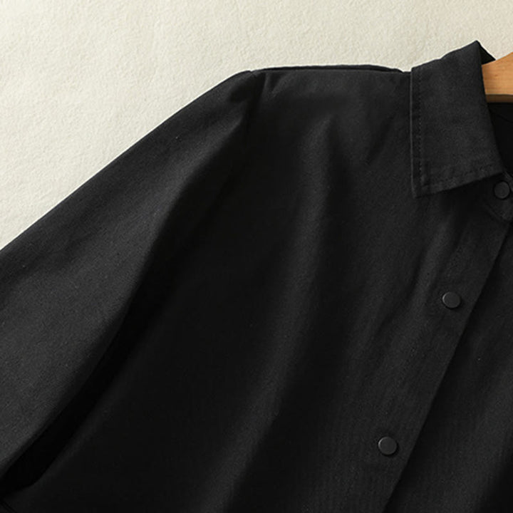 Giacca da donna in cotone con collo alto e bottoni semplici, motivo Buddha Stones - image 12