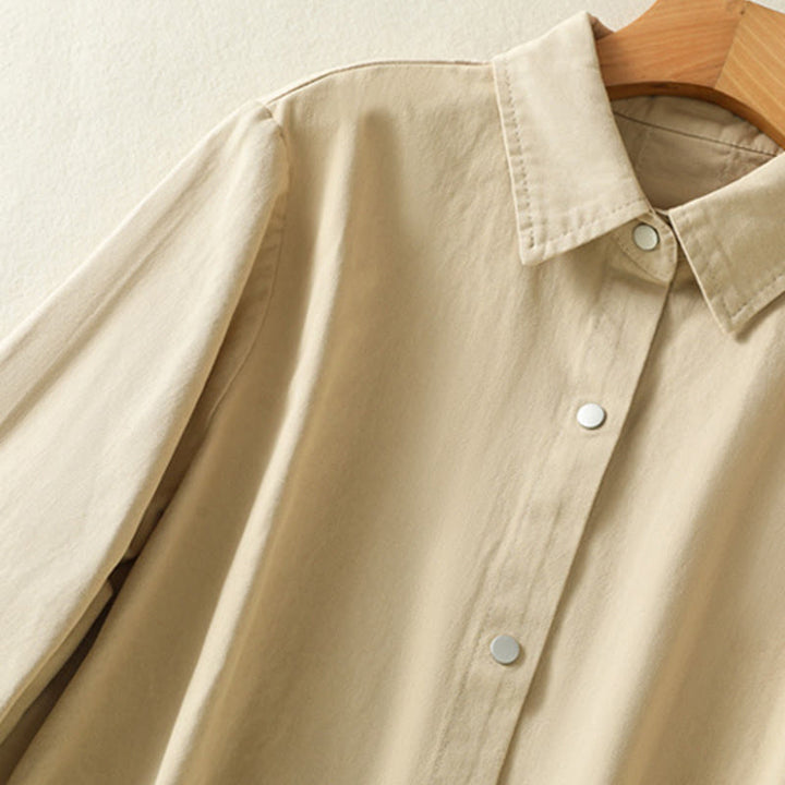 Giacca da donna in cotone con collo alto e bottoni semplici, motivo Buddha Stones - image 19