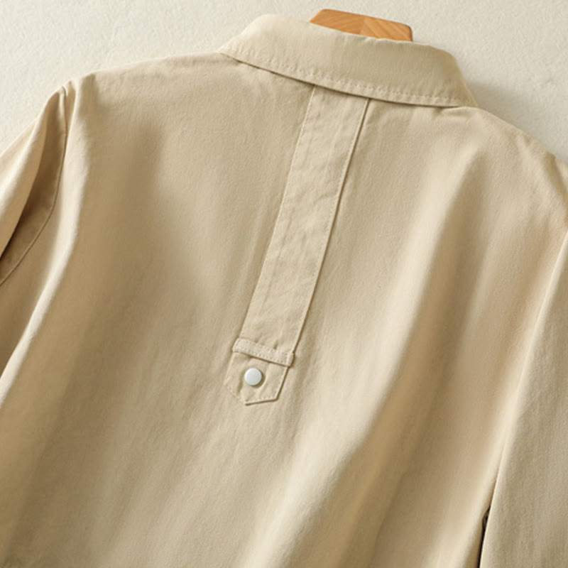 Giacca da donna in cotone con collo alto e bottoni semplici, motivo Buddha Stones - image 24