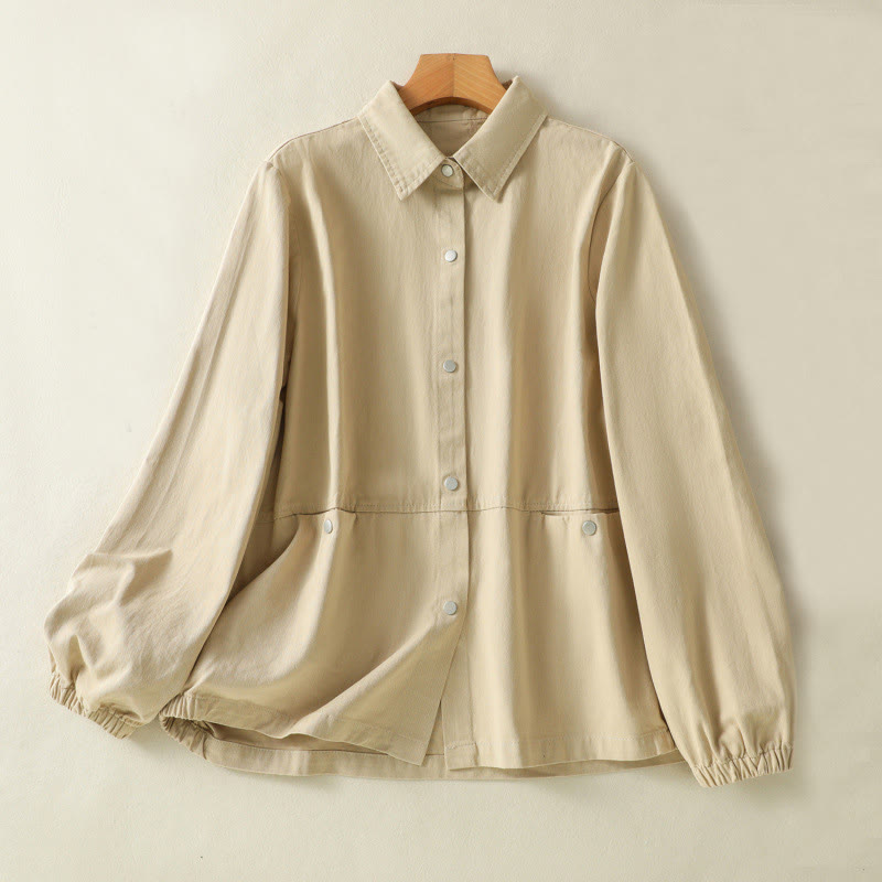 Giacca da donna in cotone con collo alto e bottoni semplici, motivo Buddha Stones - LemonChiffon - US14, UK/AU18, EU46 (2XL) - image 17