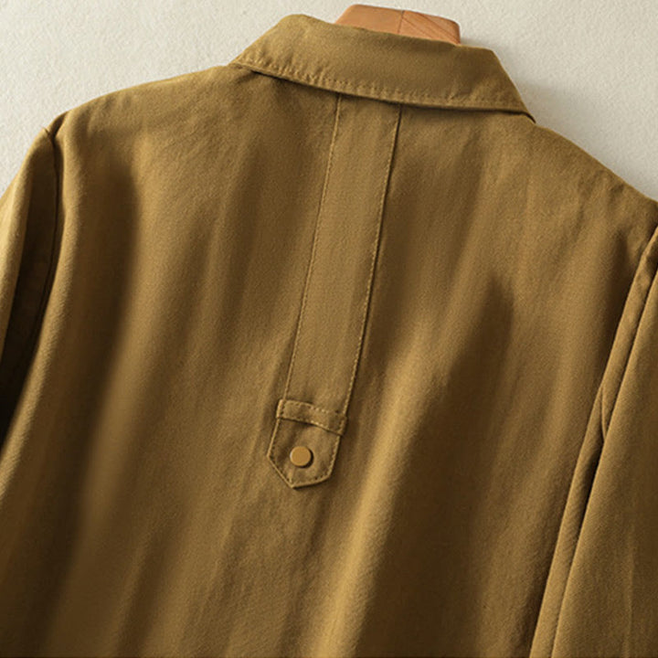 Giacca da donna in cotone con collo alto e bottoni semplici, motivo Buddha Stones - image 34