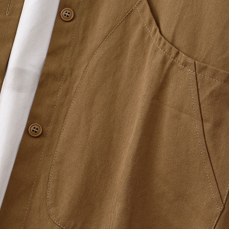 Giacca da donna in cotone a maniche lunghe con tasche e motivo Buddha Stones in tinta unita - image 5