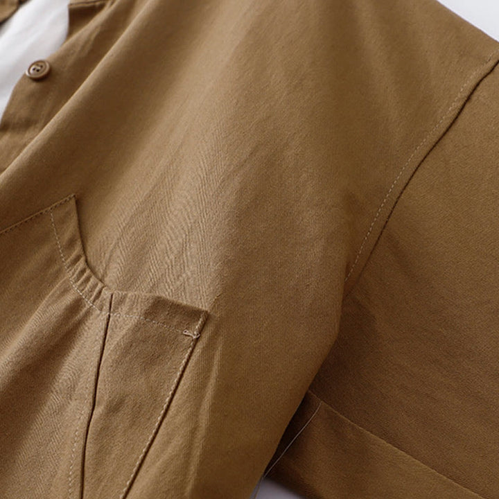 Giacca da donna in cotone a maniche lunghe con tasche e motivo Buddha Stones in tinta unita - image 6