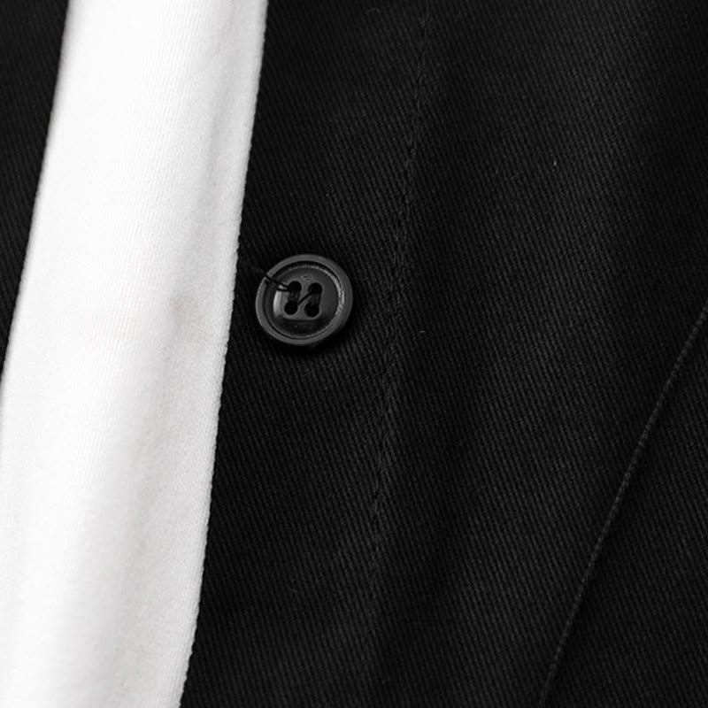 Giacca da donna in cotone a maniche lunghe con tasche e motivo Buddha Stones in tinta unita - image 10