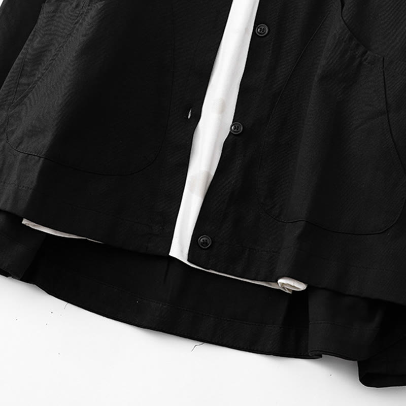 Giacca da donna in cotone a maniche lunghe con tasche e motivo Buddha Stones in tinta unita - image 14