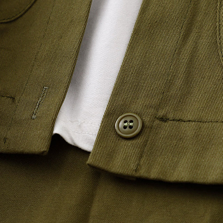 Giacca da donna in cotone a maniche lunghe con tasche e motivo Buddha Stones in tinta unita - image 18