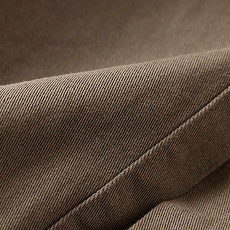 Giacca da donna in cotone e lino con risvolto, maniche lunghe, modello irregolare, con tasche, motivo Buddha Stones Fall - image 18