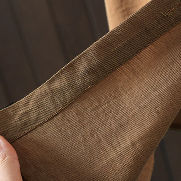 Cappotto da donna in cotone con tasche e bottoni semplici Buddha Stones - image 8