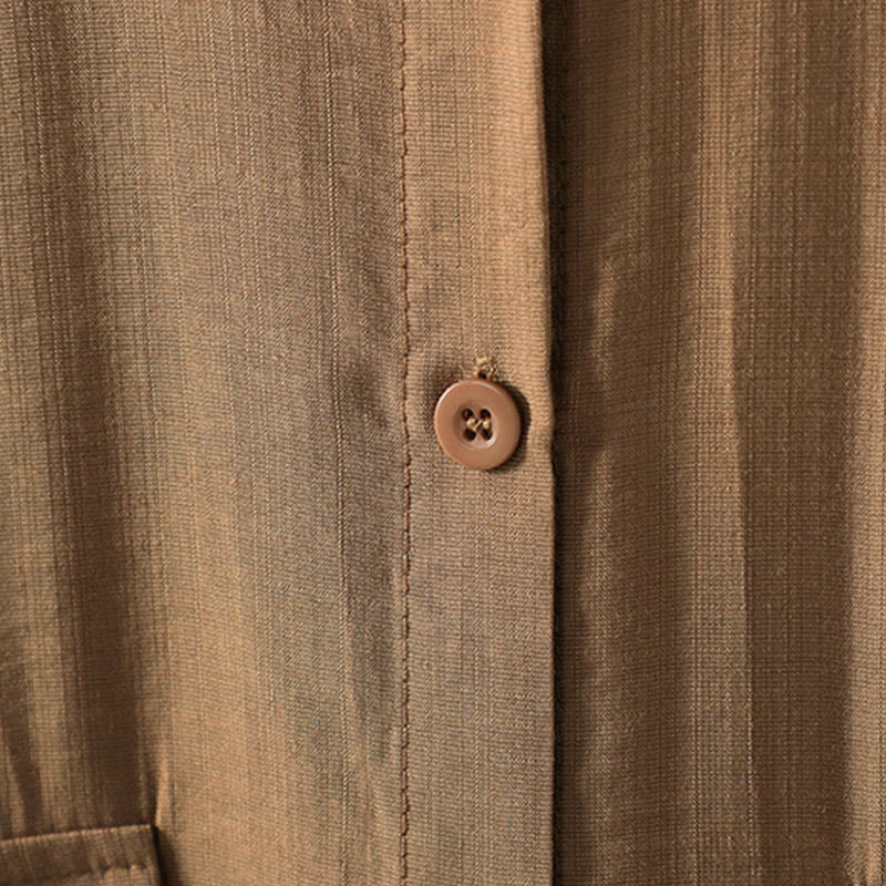 Cappotto da donna in cotone con tasche e bottoni semplici Buddha Stones - image 7