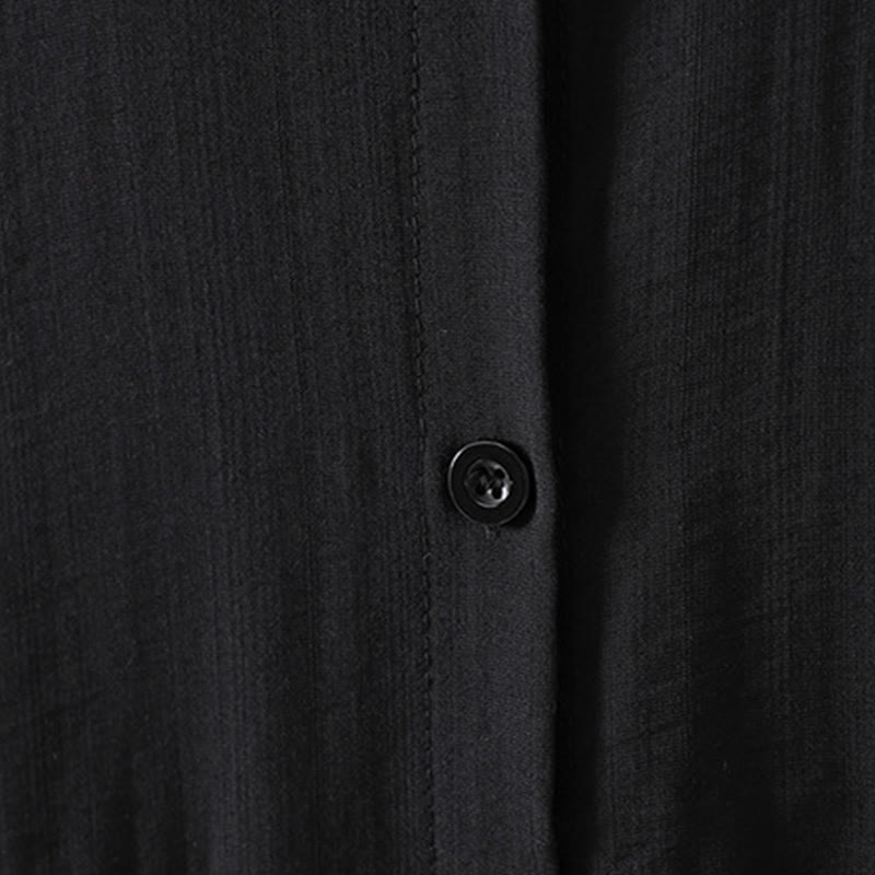 Cappotto da donna in cotone con tasche e bottoni semplici Buddha Stones - image 13