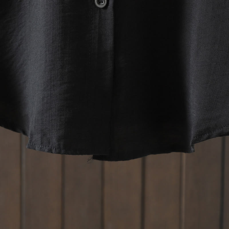 Cappotto da donna in cotone con tasche e bottoni semplici Buddha Stones - image 14