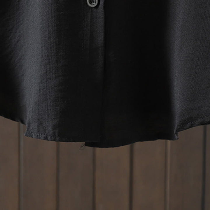 Cappotto da donna in cotone con tasche e bottoni semplici Buddha Stones - image 14